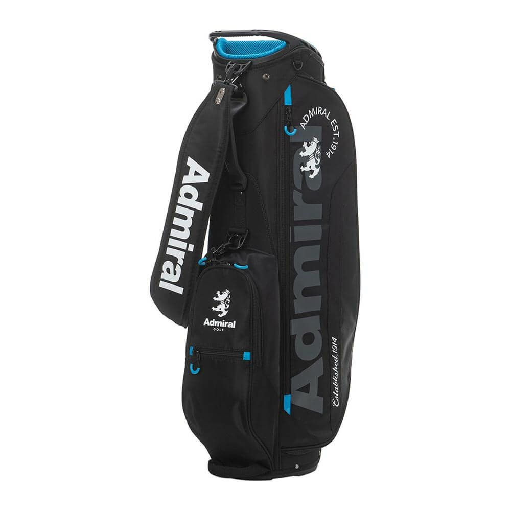 【ラウンド未使用】 アドミラル ゴルフ スタンド キャディバッグ ネイビー Admiral Golf（アドミラルゴルフ） スタンド キャディバッグ カモ