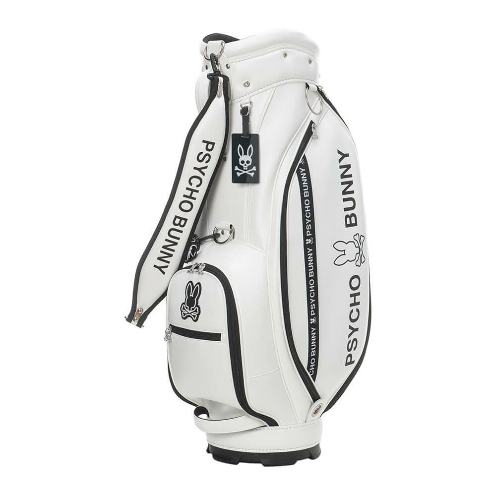 サイコバニー PsychoBunny　キャディバッグ PBMG5SC3 00 ホワイト　2025年モデル ホワイト