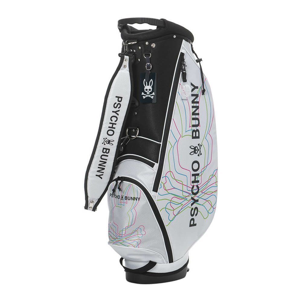 サイコバニー PsychoBunny　スタンドキャディバッグ PBMG5SC6 00 ホワイト　2025年モデル ホワイト