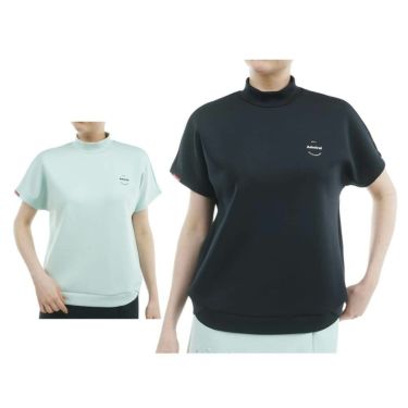 アドミラル Admiral　レディース エンボスロゴ ダンボール 半袖 モックネックシャツ ADLA513　2025年モデル 詳細1