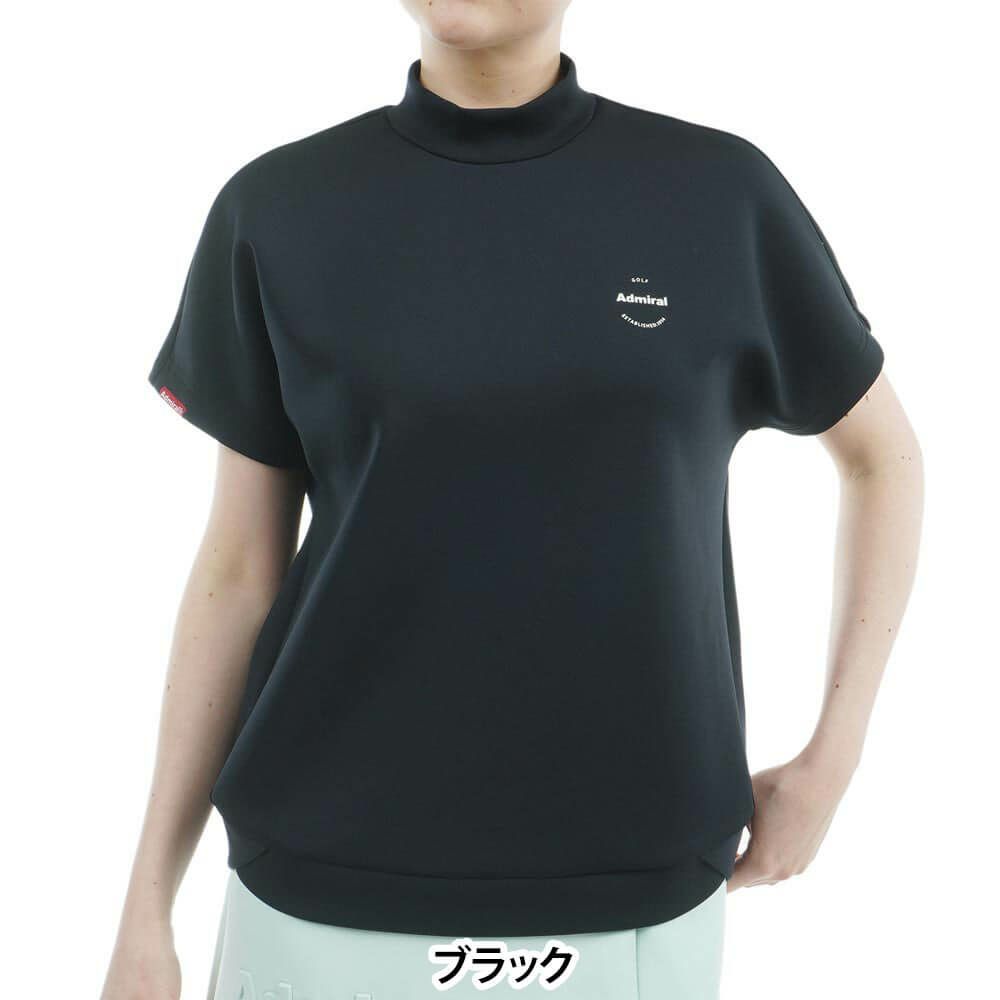 アドミラル Admiral　レディース エンボスロゴ ダンボール 半袖 モックネックシャツ ADLA513　2025年モデル 詳細2