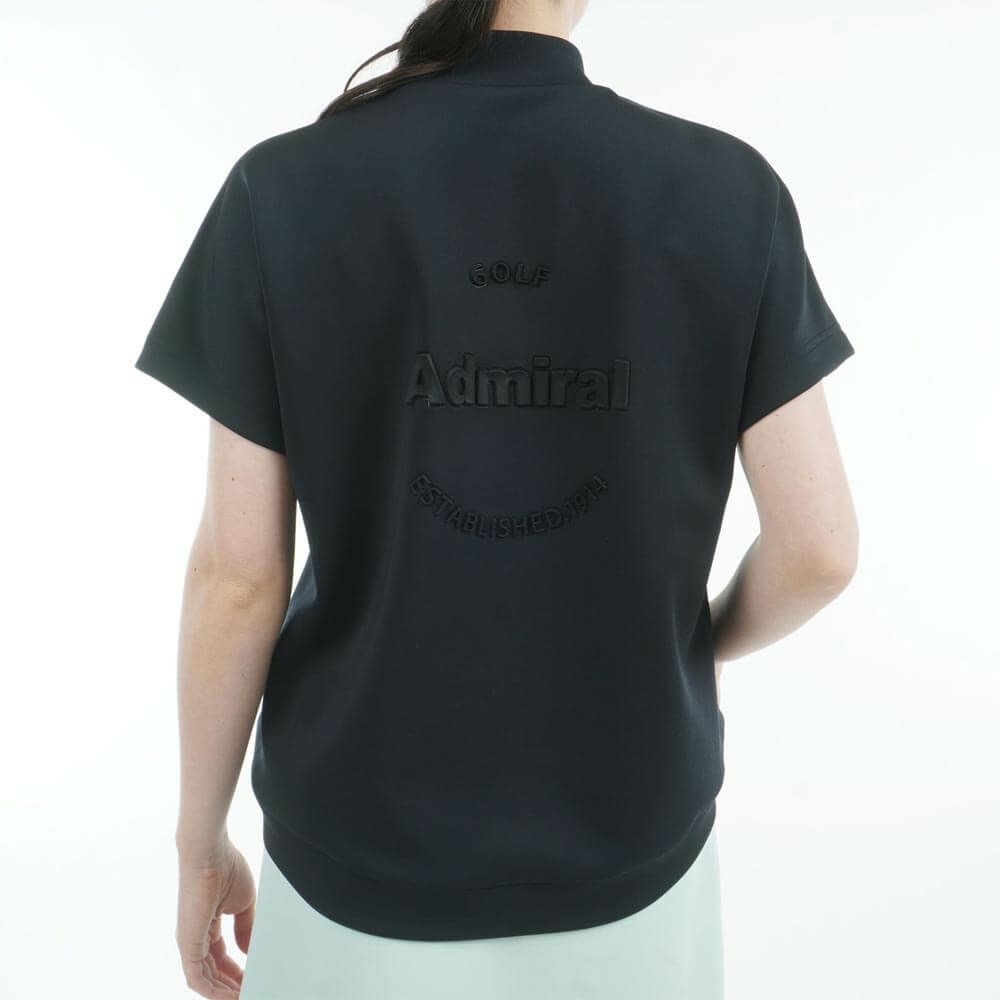 アドミラル Admiral　レディース エンボスロゴ ダンボール 半袖 モックネックシャツ ADLA513　2025年モデル 詳細3