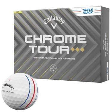 キャロウェイ　クロム ツアー ◆◆◆ トリプルダイヤモンド ゴルフボール 2025年モデル　ゴルフボール　1ダース（12球入り） トリプル・トラック ホワイト 詳細1