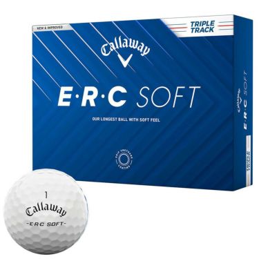 キャロウェイ　ERC SOFT 2025年モデル　ゴルフボール　1ダース（12球入り） トリプル・トラック ホワイト 詳細1