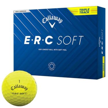 キャロウェイ　ERC SOFT 2025年モデル　ゴルフボール　1ダース（12球入り） トリプル・トラック イエロー 詳細1