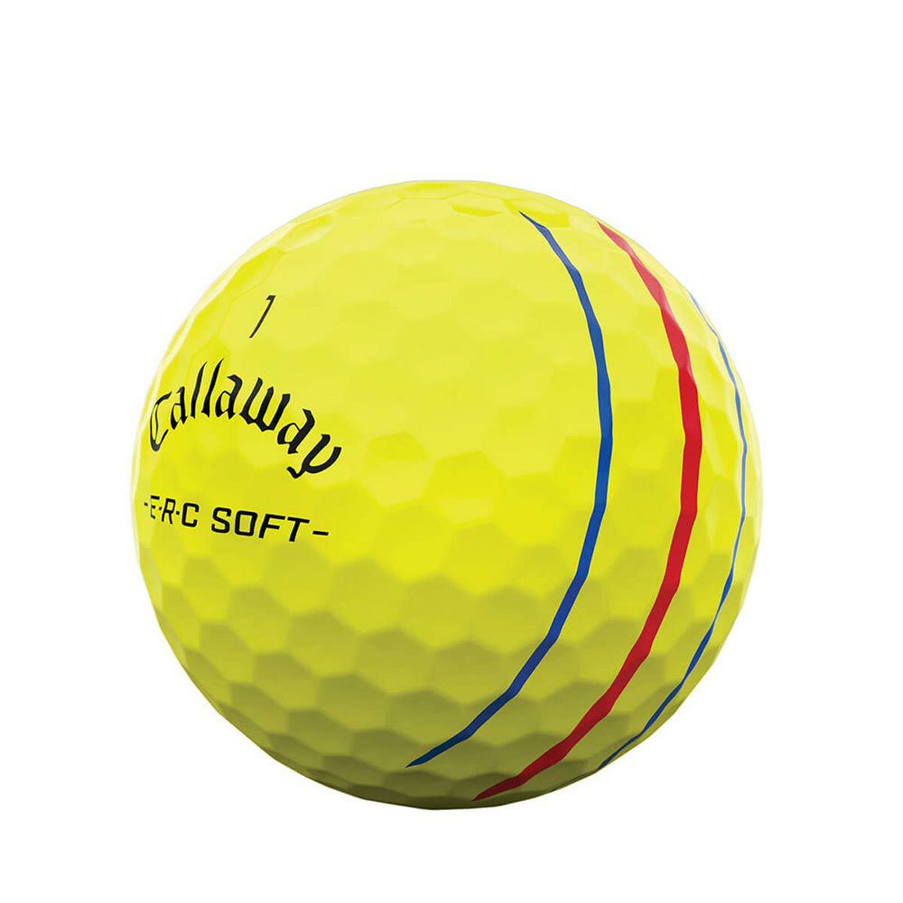 キャロウェイ　ERC SOFT 2025年モデル　ゴルフボール　1ダース（12球入り） トリプル・トラック イエロー 詳細3