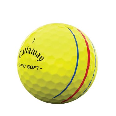 キャロウェイ　ERC SOFT 2025年モデル　ゴルフボール　1ダース（12球入り） トリプル・トラック イエロー 詳細3