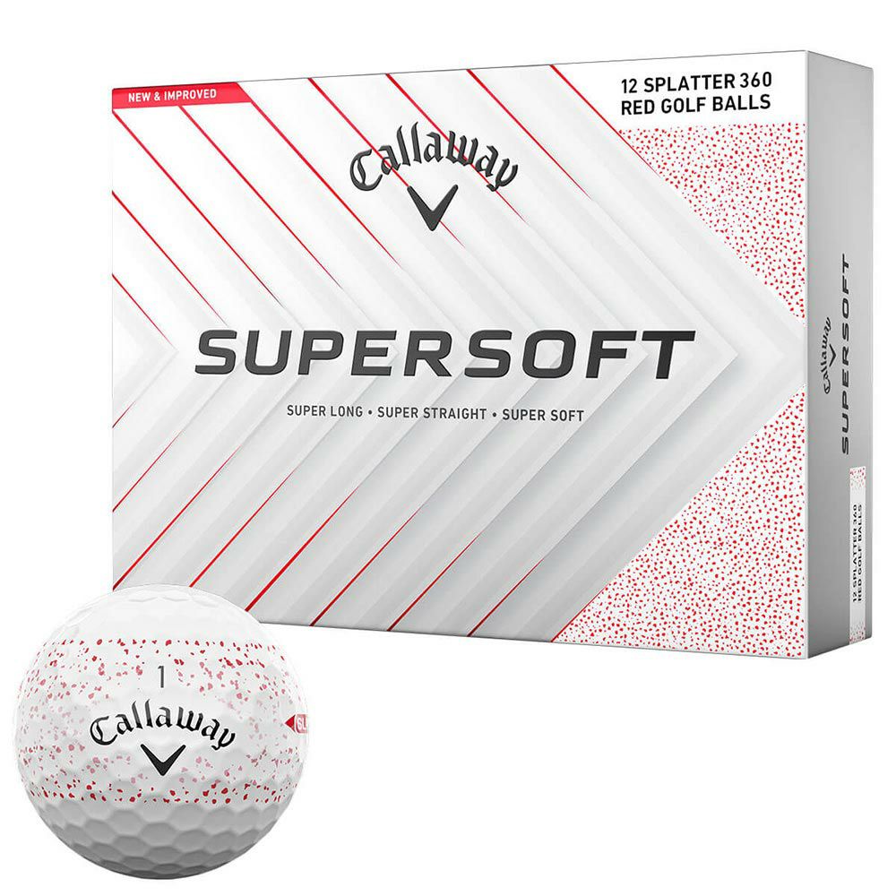キャロウェイ　スーパーソフト スプラッター360 2025年モデル ゴルフボール　1ダース（12球入り） レッド 詳細1