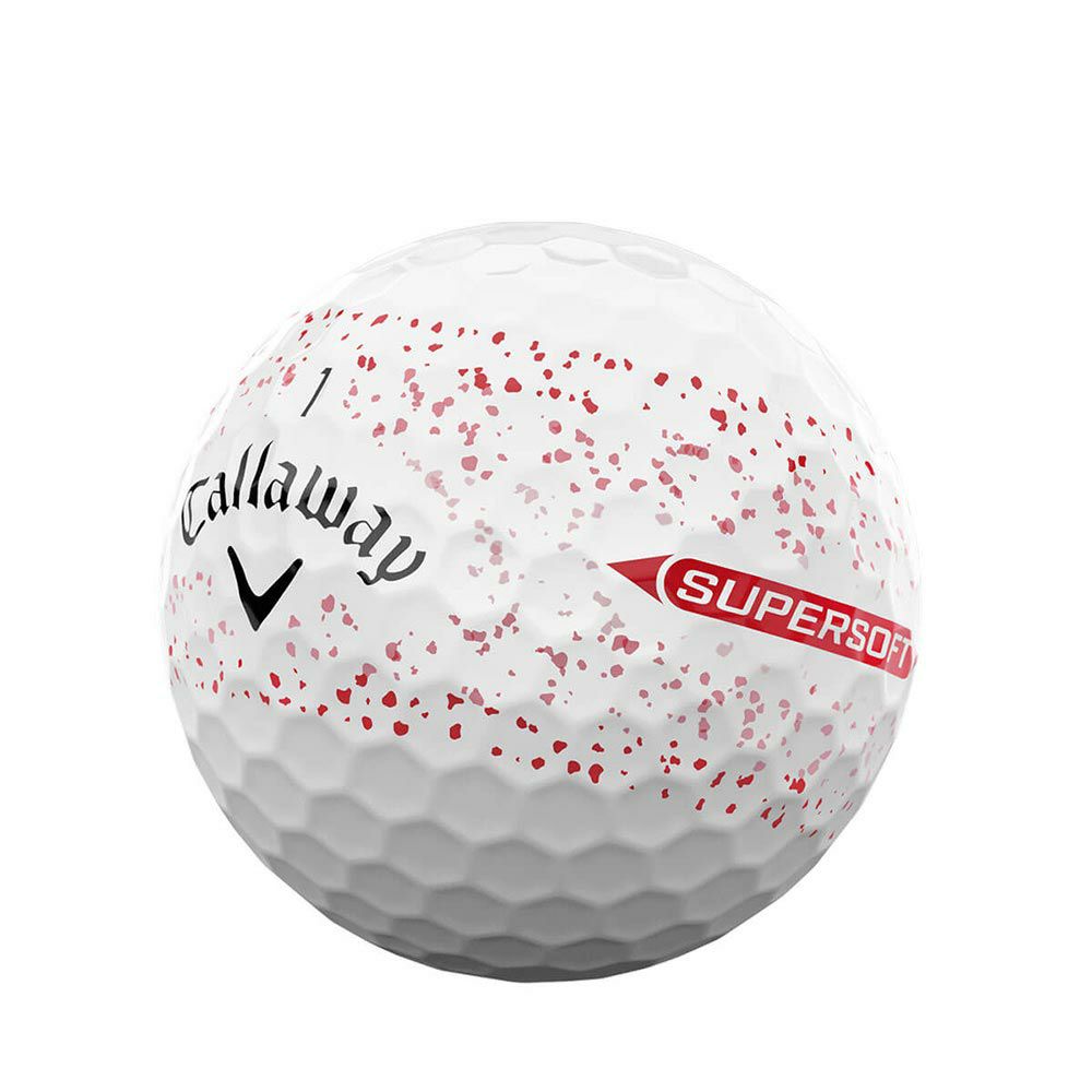 キャロウェイ　スーパーソフト スプラッター360 2025年モデル ゴルフボール　1ダース（12球入り） レッド 詳細3