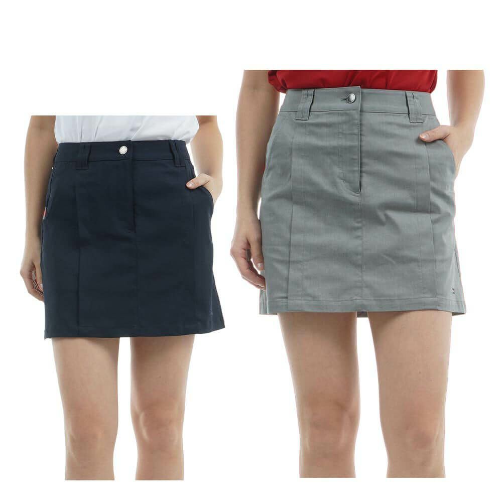 トミー ヒルフィガー ゴルフ　レディース バックロゴプリント ツイルスカート THLA514　2025年モデル