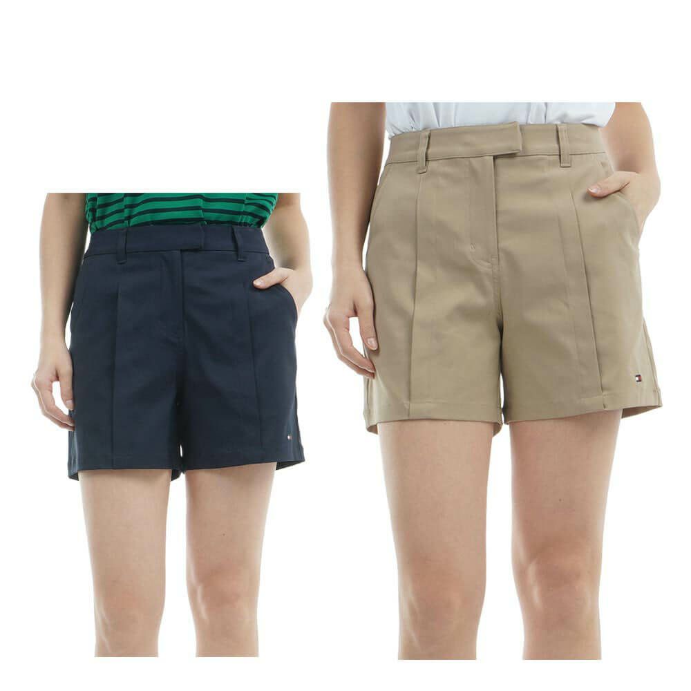 トミー ヒルフィガー ゴルフ　レディース フロントタックツイル ショートパンツ THLA519　2025年モデル