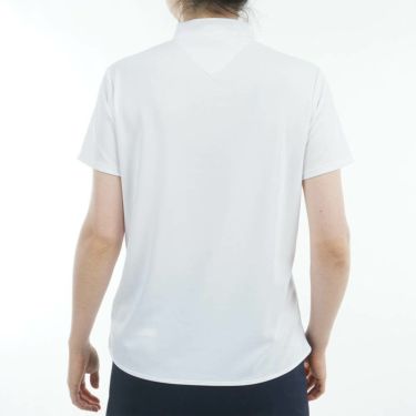 トミー ヒルフィガー ゴルフ　レディース ラインロゴ トリコロール配色 半袖 モックネックシャツ THLA532　2025年モデル 詳細3