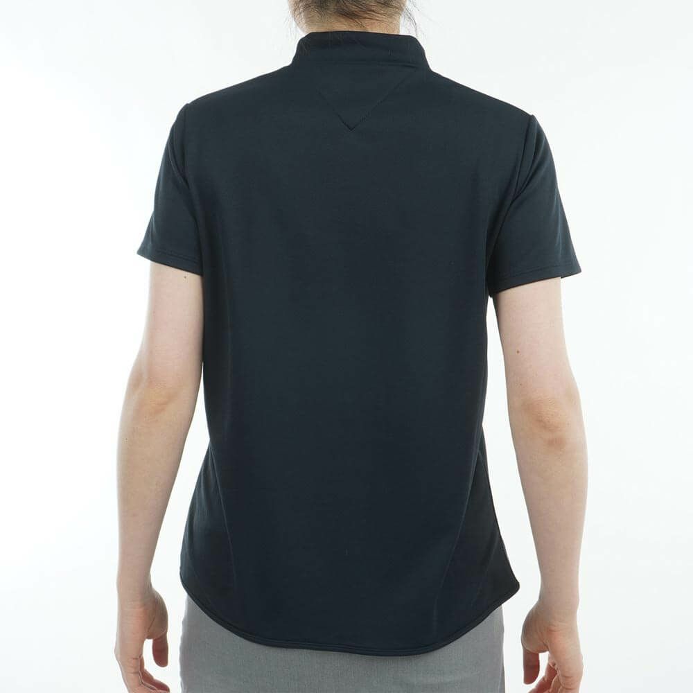 トミー ヒルフィガー ゴルフ　レディース ラインロゴ トリコロール配色 半袖 モックネックシャツ THLA532　2025年モデル 詳細6