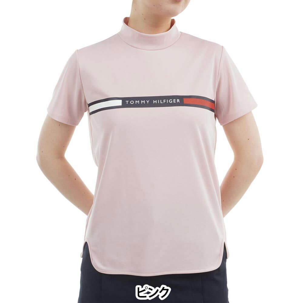 トミー ヒルフィガー ゴルフ　レディース ラインロゴ トリコロール配色 半袖 モックネックシャツ THLA532　2025年モデル 詳細8