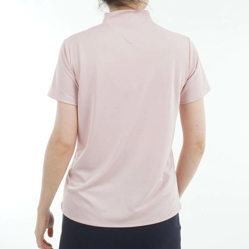 トミー ヒルフィガー ゴルフ　レディース ラインロゴ トリコロール配色 半袖 モックネックシャツ THLA532　2025年モデル 詳細9