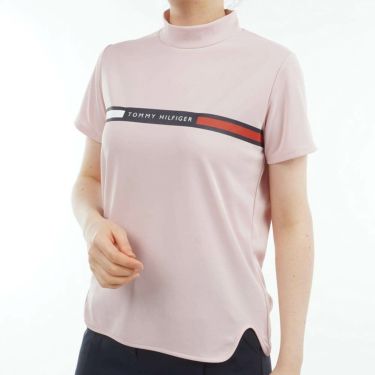 トミー ヒルフィガー ゴルフ　レディース ラインロゴ トリコロール配色 半袖 モックネックシャツ THLA532　2025年モデル 詳細10