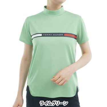 トミー ヒルフィガー ゴルフ　レディース ラインロゴ トリコロール配色 半袖 モックネックシャツ THLA532　2025年モデル 詳細11