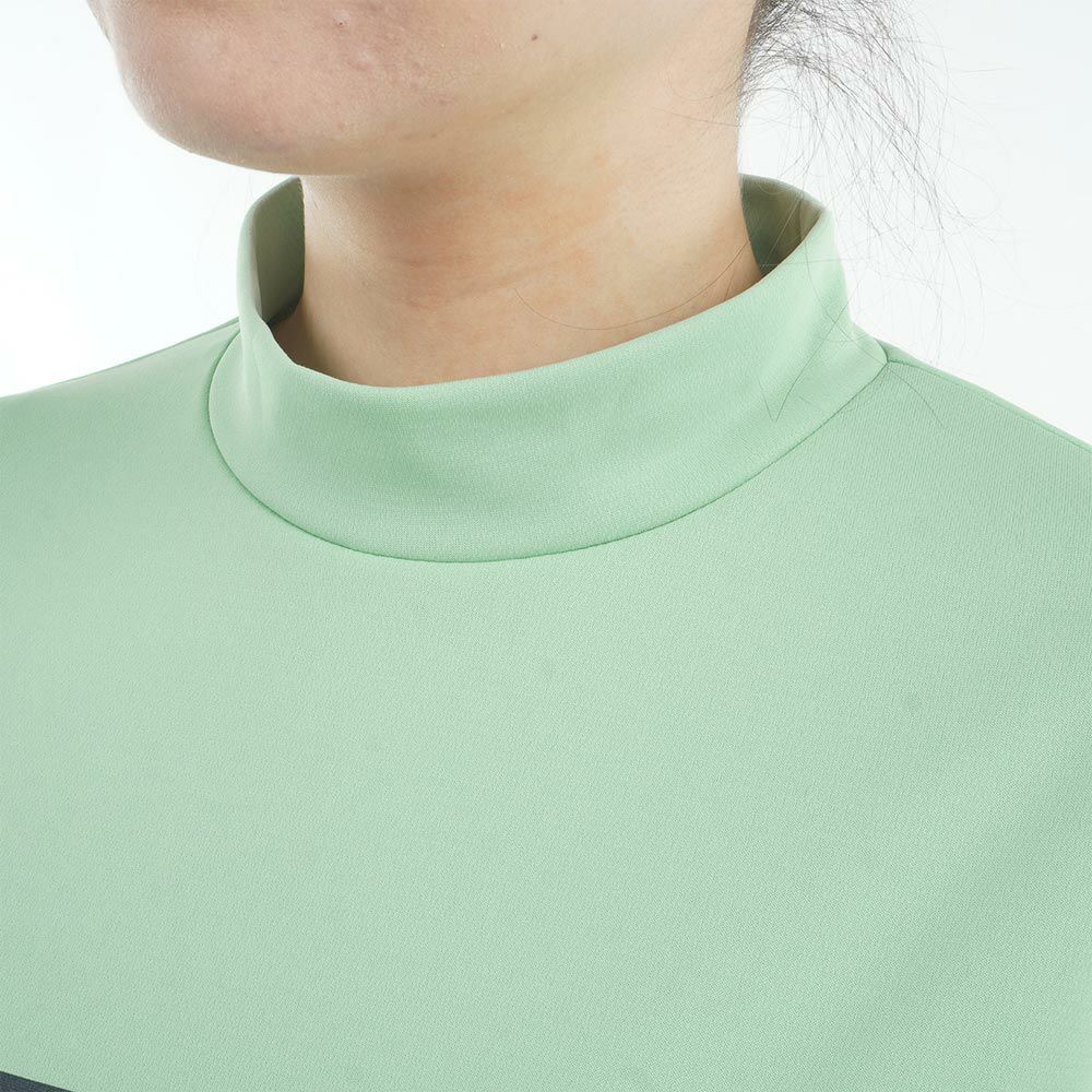 トミー ヒルフィガー ゴルフ　レディース ラインロゴ トリコロール配色 半袖 モックネックシャツ THLA532　2025年モデル 詳細14