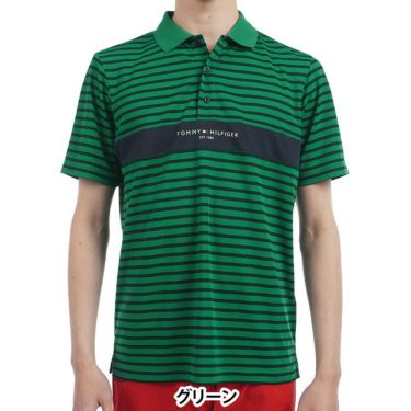 トミー ヒルフィガー ゴルフ　メンズ 鹿の子 カラーブロック 半袖 ポロシャツ THMA514　2025年モデル 詳細2