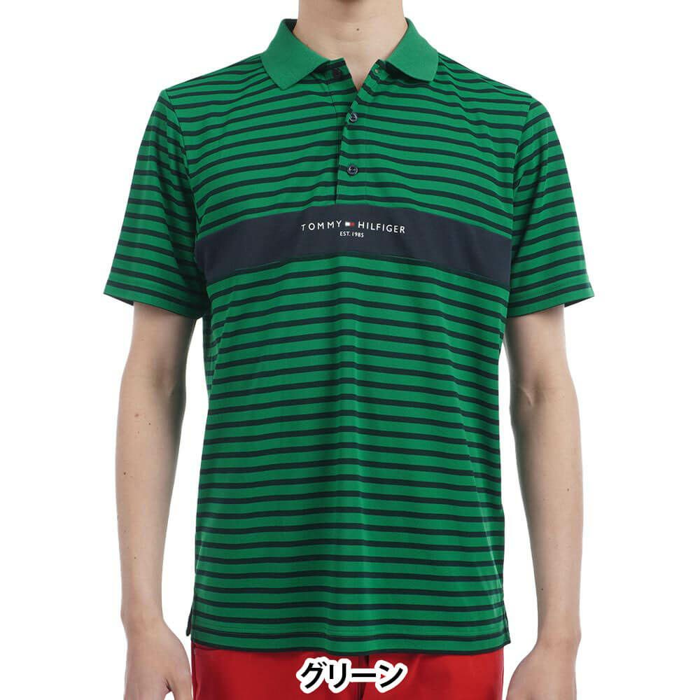トミー ヒルフィガー ゴルフ　メンズ 鹿の子 カラーブロック 半袖 ポロシャツ THMA514　2025年モデル 詳細2