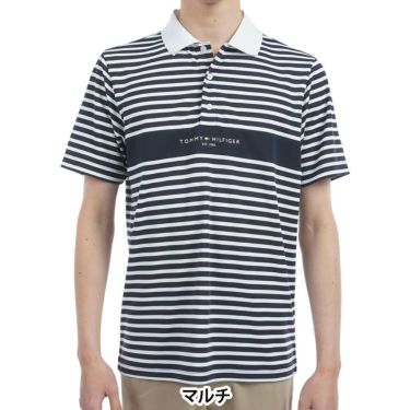トミー ヒルフィガー ゴルフ　メンズ 鹿の子 カラーブロック 半袖 ポロシャツ THMA514　2025年モデル 詳細8