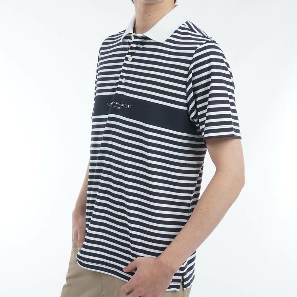 トミー ヒルフィガー ゴルフ　メンズ 鹿の子 カラーブロック 半袖 ポロシャツ THMA514　2025年モデル 詳細10