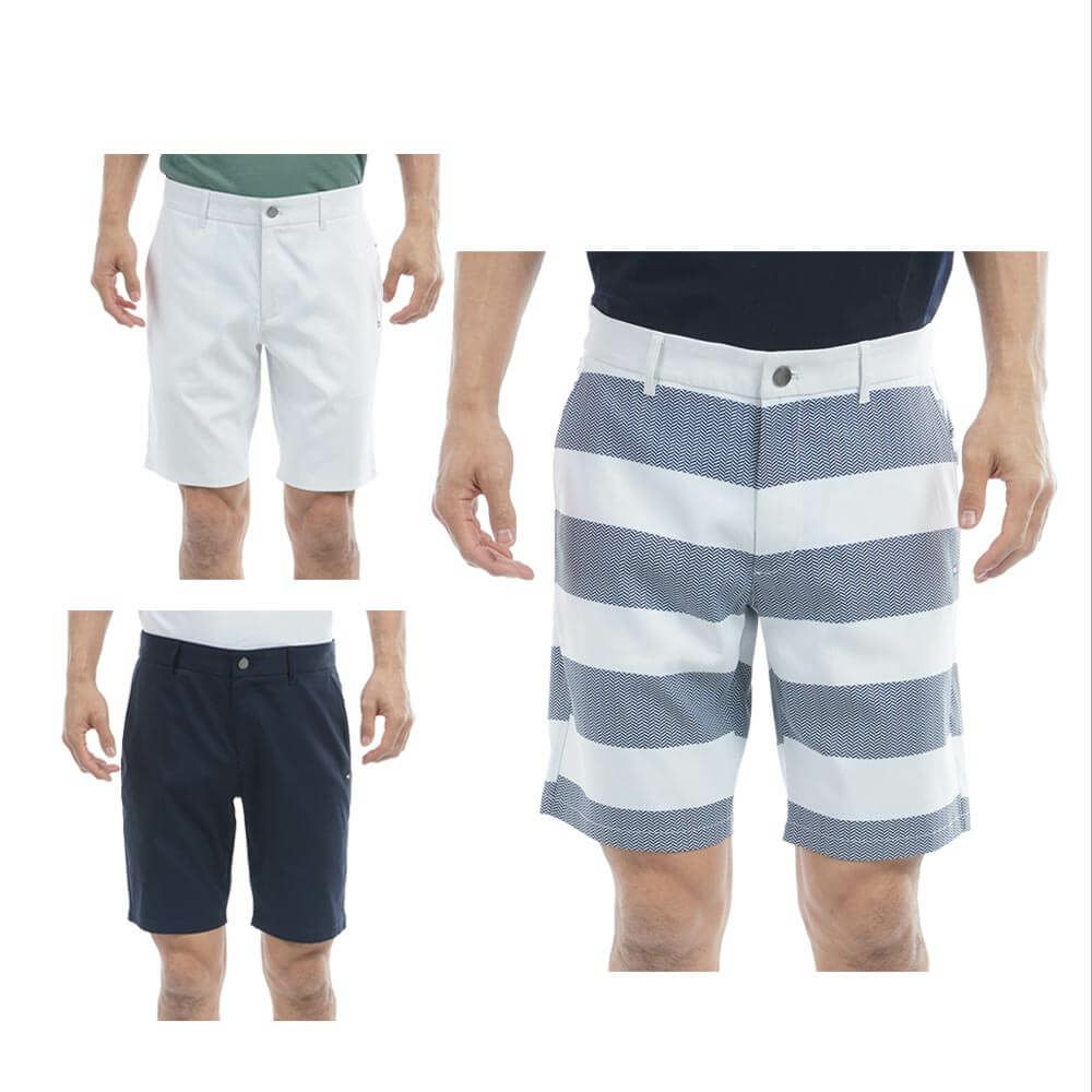 トミー ヒルフィガー ゴルフ　メンズ トリコロール配色 ショートパンツ THMA529　2025年モデル