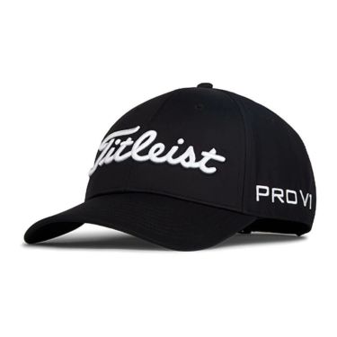 タイトリスト Titleist　メンズ ツアーパフォーマンス キャップ TH25ATPA 01 ブラック×ホワイト　2025年モデル ブラック×ホワイト