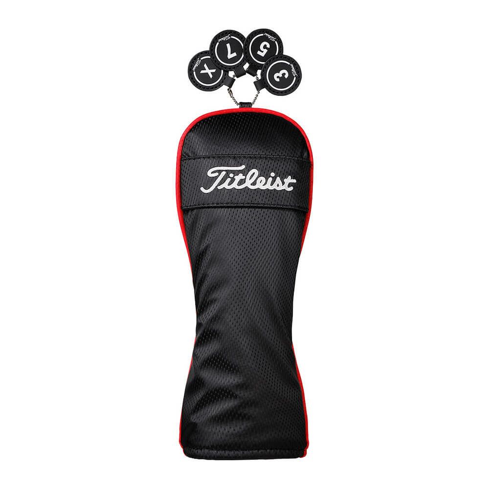 タイトリスト Titleist　パフォーマンスクラシック ＪＥ メンズ ヘッドカバー フェアウェイ用 TA23PCJEHC-FW 06 ブラック×レッド　2025年モデル ブラック×レッド