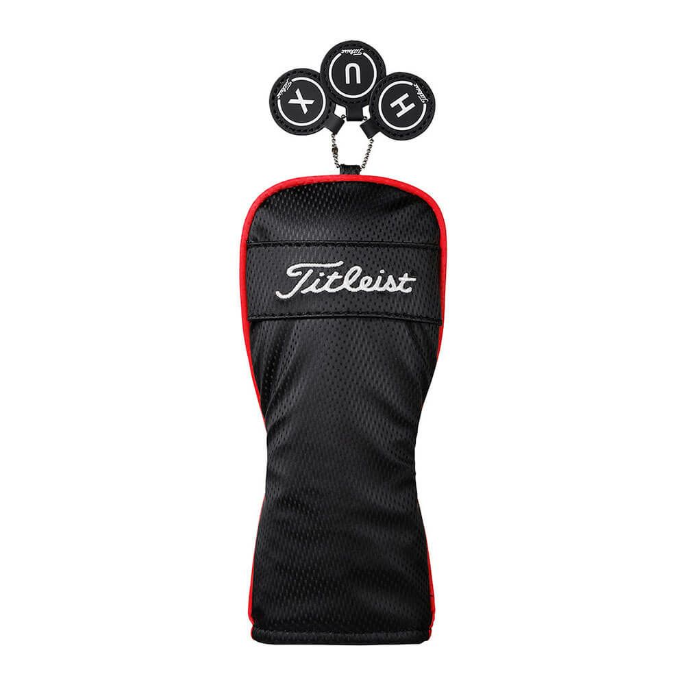 タイトリスト Titleist　パフォーマンスクラシック ＪＥ メンズ ヘッドカバー ユーティリティ用 TA23PCJEHC-HB 06 ブラック×レッド　2025年モデル ブラック×レッド