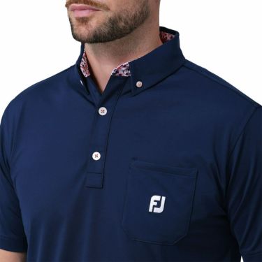 フットジョイ FootJoy　メンズ ソリッドポケット付 半袖 ボタンダウン ポロシャツ FJ-S24-S18　2024年モデル 詳細7