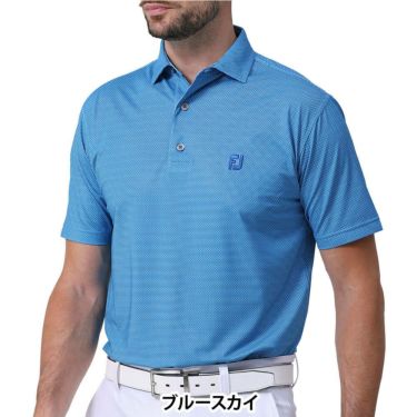 フットジョイ FootJoy　メンズ オクタゴンプリント 半袖 ポロシャツ FJ-S24-S14　2024年モデル 詳細2