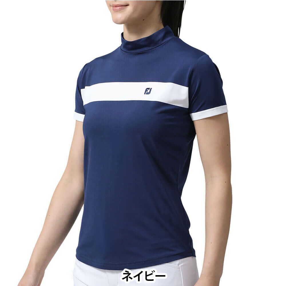フットジョイ FootJoy　レディース チェストライン 半袖 モックネックシャツ FJW-S24-S09　2024年モデル 詳細2