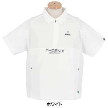 ピン PING　メンズ 撥水 布帛 半袖 ハーフジップシャツ 621-4111301　2024年モデル 詳細5