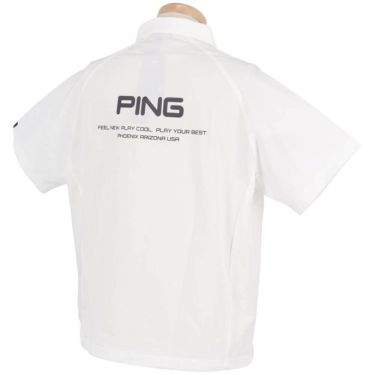 ピン PING　メンズ 撥水 布帛 半袖 ハーフジップシャツ 621-4111301　2024年モデル 詳細6