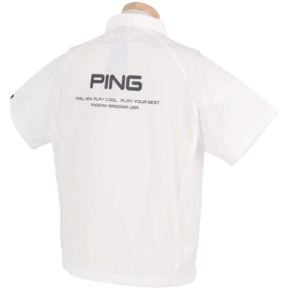 ピン PING　メンズ 撥水 布帛 半袖 ハーフジップシャツ 621-4111301　2024年モデル 詳細6