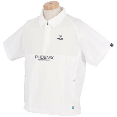 ピン PING　メンズ 撥水 布帛 半袖 ハーフジップシャツ 621-4111301　2024年モデル 詳細7