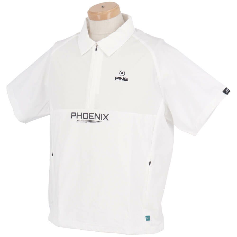 ピン PING　メンズ 撥水 布帛 半袖 ハーフジップシャツ 621-4111301　2024年モデル 詳細7