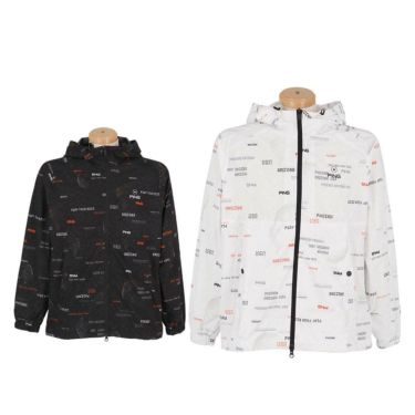 ピン PING　メンズ 撥水 EARTHプリント 長袖 フーディーブルゾン 621-4120103　2024年モデル 詳細1