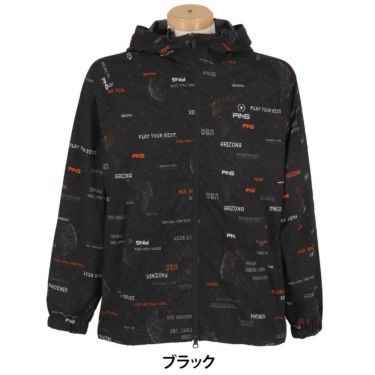 ピン PING　メンズ 撥水 EARTHプリント 長袖 フーディーブルゾン 621-4120103　2024年モデル 詳細2