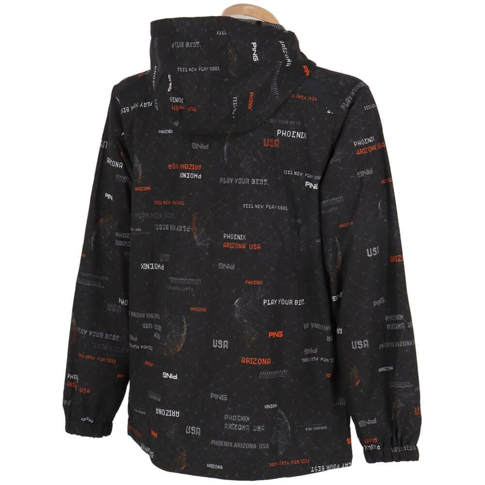 ピン PING　メンズ 撥水 EARTHプリント 長袖 フーディーブルゾン 621-4120103　2024年モデル 詳細3