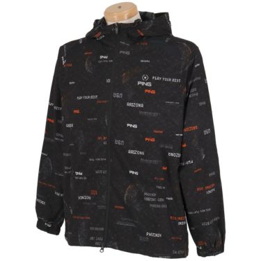 ピン PING　メンズ 撥水 EARTHプリント 長袖 フーディーブルゾン 621-4120103　2024年モデル 詳細4