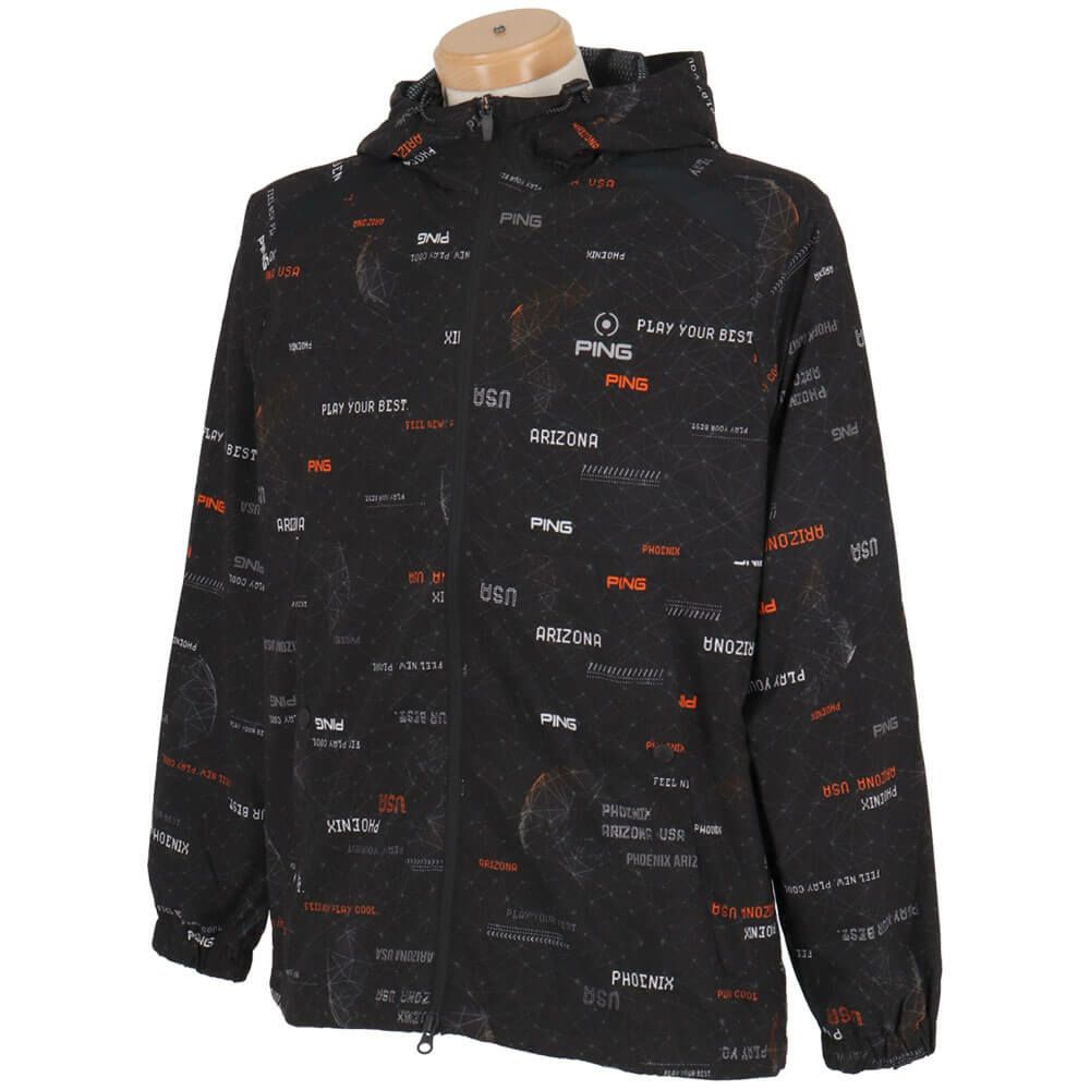 ピン PING　メンズ 撥水 EARTHプリント 長袖 フーディーブルゾン 621-4120103　2024年モデル 詳細4