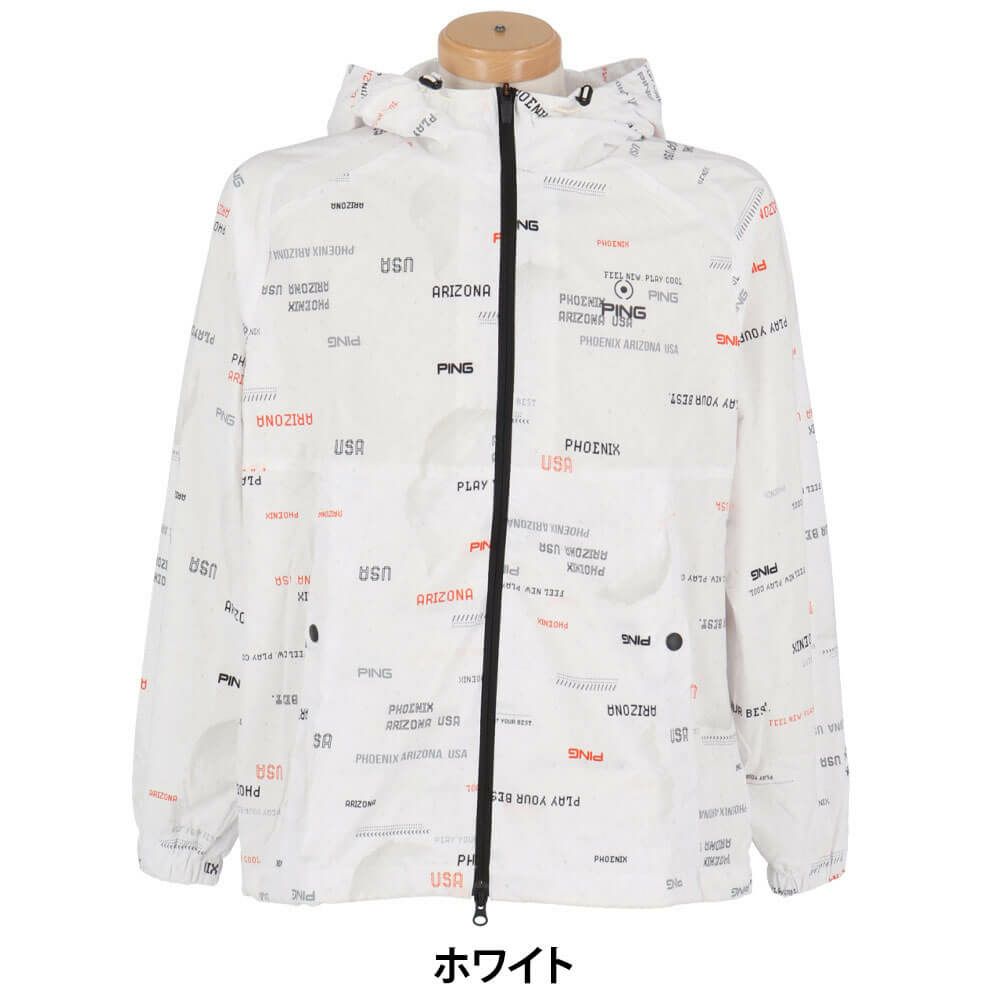 ピン PING　メンズ 撥水 EARTHプリント 長袖 フーディーブルゾン 621-4120103　2024年モデル 詳細5