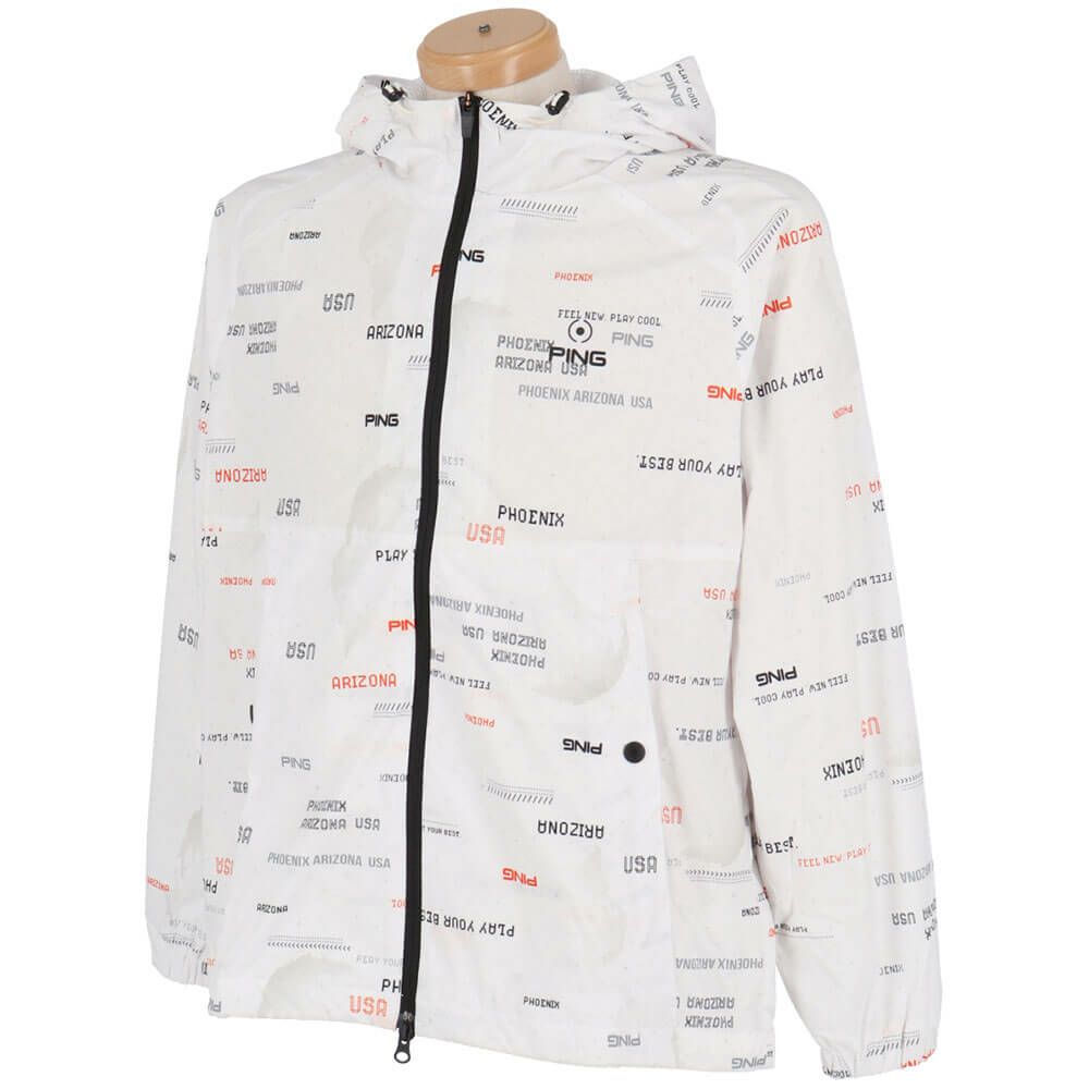 ピン PING　メンズ 撥水 EARTHプリント 長袖 フーディーブルゾン 621-4120103　2024年モデル 詳細7