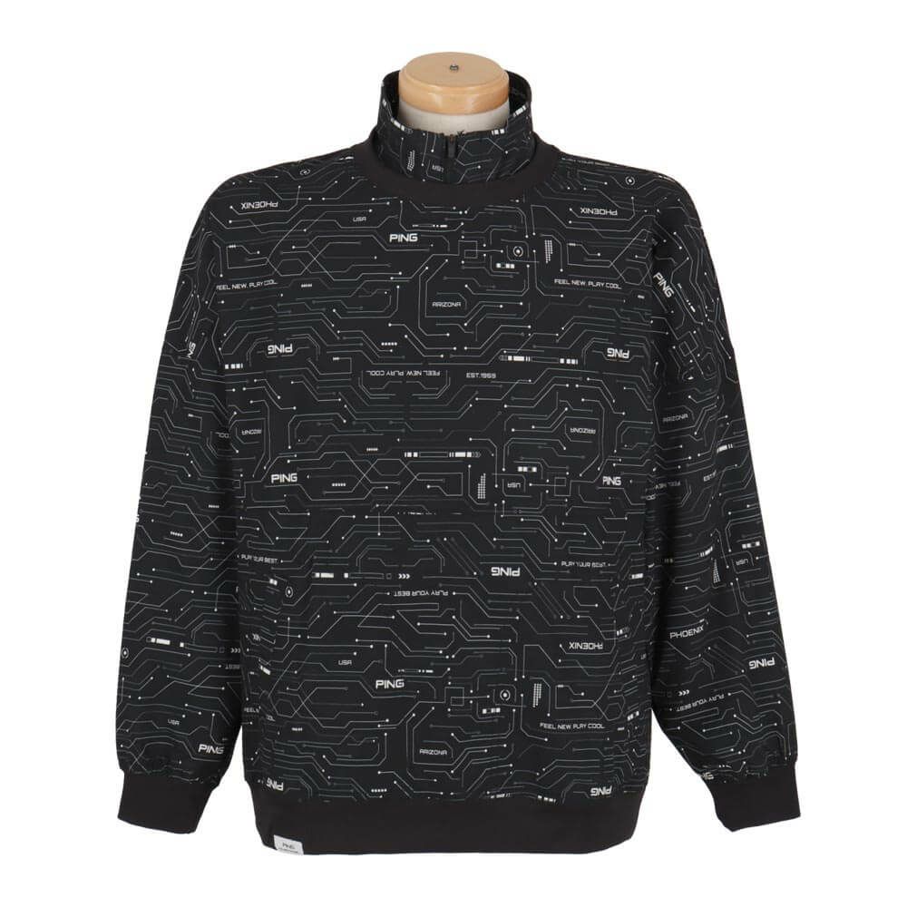 ピン PING　メンズ 総柄 リップストップ ツインブルゾン 621-4120201　2024年モデル 詳細1