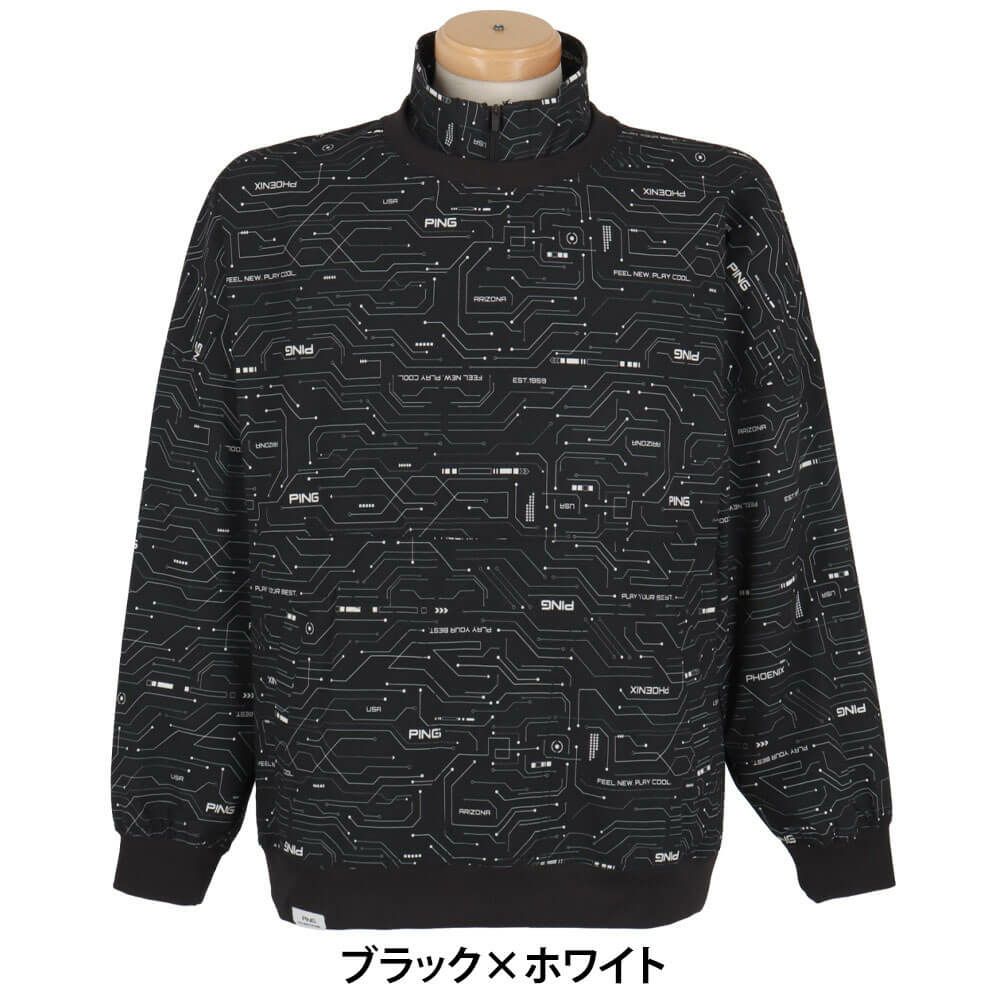 ピン PING　メンズ 総柄 リップストップ ツインブルゾン 621-4120201　2024年モデル 詳細2