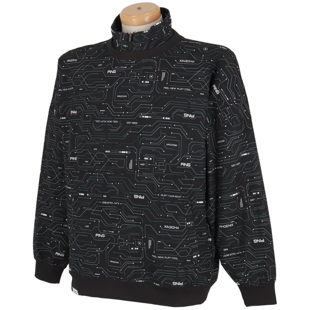 ピン PING　メンズ 総柄 リップストップ ツインブルゾン 621-4120201　2024年モデル 詳細4