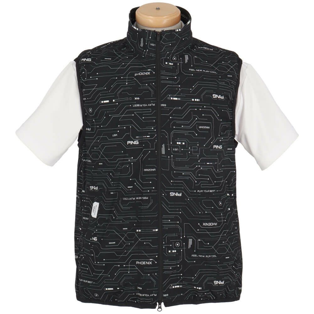 ピン PING　メンズ 総柄 リップストップ ツインブルゾン 621-4120201　2024年モデル 詳細5