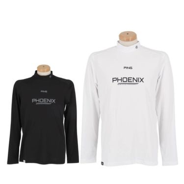 ピン PING　メンズ ロゴプリント ストレッチ 長袖 ハイネックシャツ 621-4166103　2024年モデル 詳細1